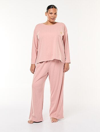 Conjunto de pijama de canalé - 2 piezas