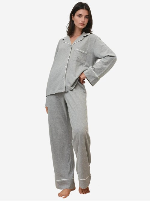 Conjunto de pijama de cintura alta, pierna ancha y cuello camisero hiccup - Kiabi