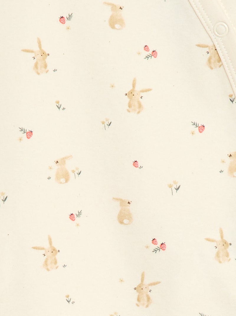 Conjunto de pijama de felpa - 2 piezas Blanco - Kiabi