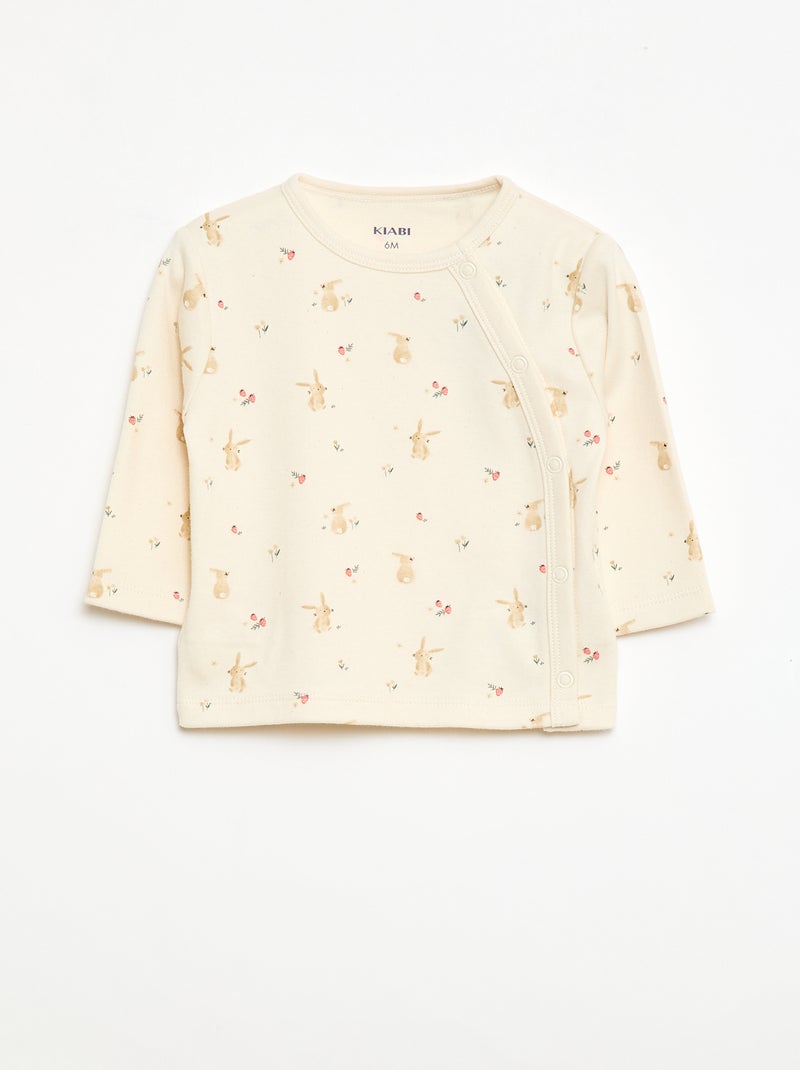 Conjunto de pijama de felpa - 2 piezas Blanco - Kiabi