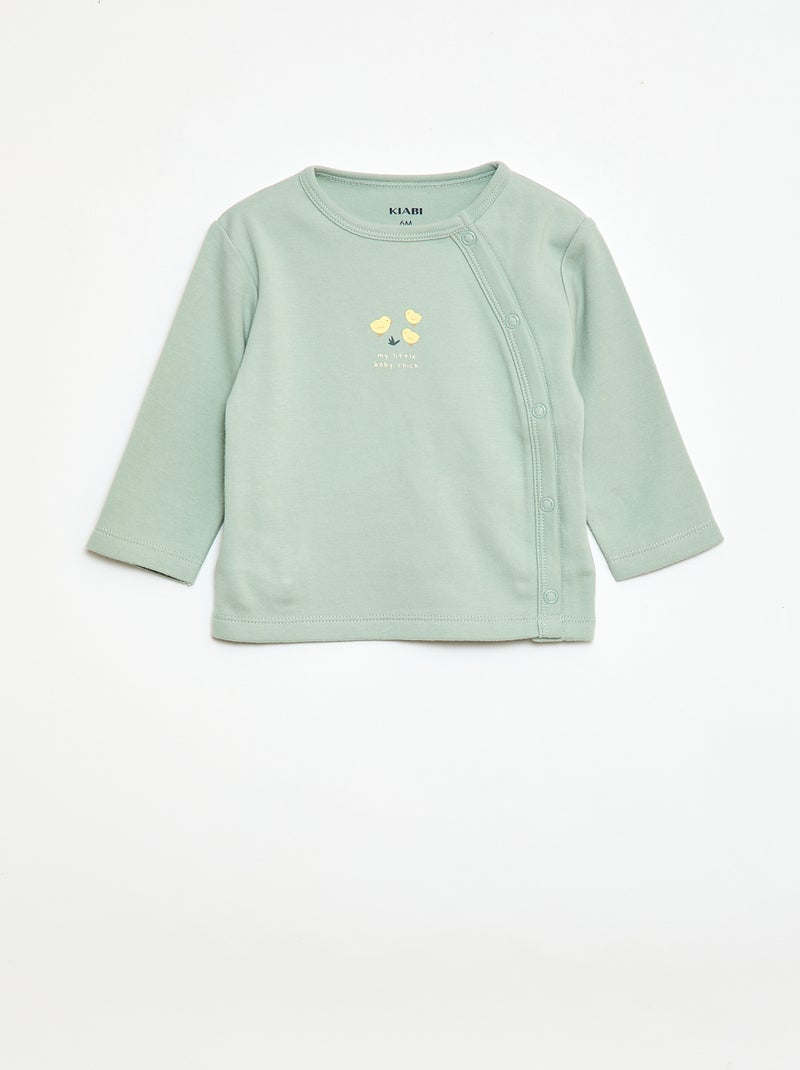 Conjunto de pijama de felpa - 2 piezas Verde - Kiabi