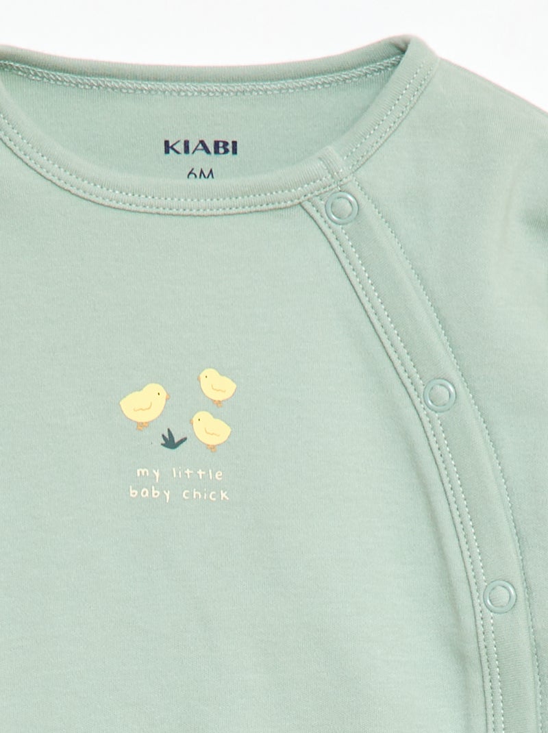 Conjunto de pijama de felpa - 2 piezas Verde - Kiabi