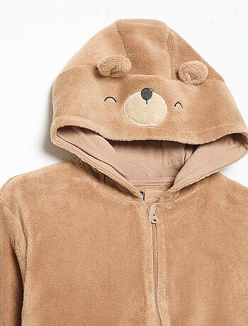 Conjunto de pijama de forro polar con capucha animada - 2 piezas