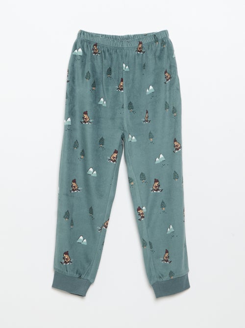 Conjunto de pijama de forro polar con capucha animada - 2 piezas - Kiabi Conjunto de pijama de forro polar con capucha animada - 2 piezas - Kiabi