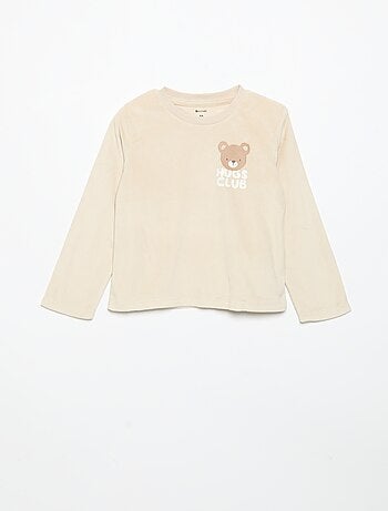 Conjunto de pijama de forro polar con capucha animada - 2 piezas