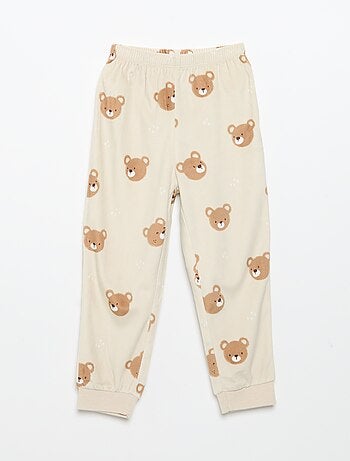 Conjunto de pijama de forro polar con capucha animada - 2 piezas