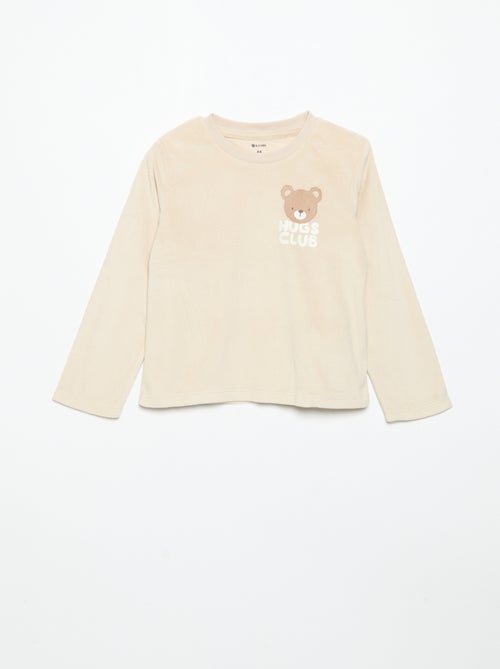 Conjunto de pijama de forro polar con capucha animada - 2 piezas - Kiabi Conjunto de pijama de forro polar con capucha animada - 2 piezas - Kiabi