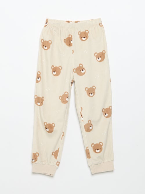 Conjunto de pijama de forro polar con capucha animada - 2 piezas - Kiabi Conjunto de pijama de forro polar con capucha animada - 2 piezas - Kiabi