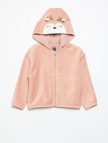 Conjunto de pijama de forro polar con capucha animada - 2 piezas