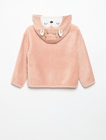 Conjunto de pijama de forro polar con capucha animada - 2 piezas