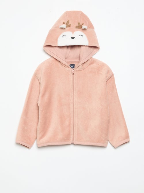 Conjunto de pijama de forro polar con capucha animada - 2 piezas - Kiabi Conjunto de pijama de forro polar con capucha animada - 2 piezas - Kiabi