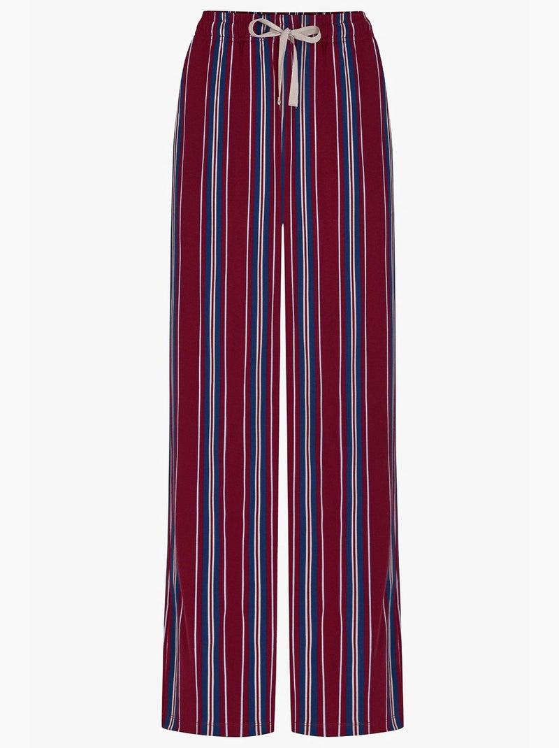 Conjunto de pijama de hombre soundwave a rayas, pantalón largo y manga larga penti Gris burdeos Azul - Kiabi