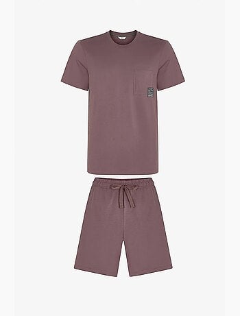 Conjunto de pijama de hombre woodland earth con manga corta y short penti