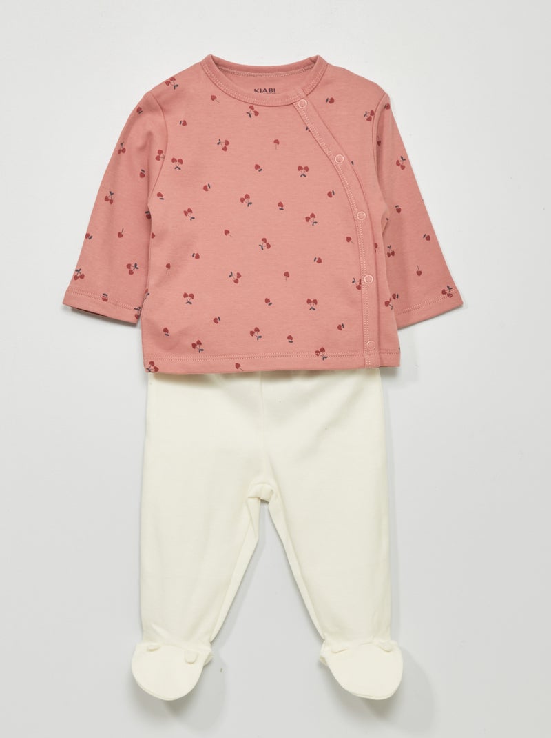 Conjunto de pijama de interlock - 2 piezas ROSA - Kiabi
