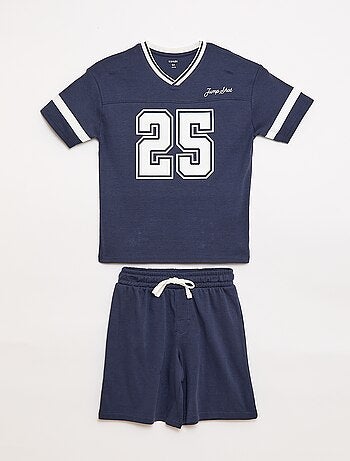 Conjunto de pijama de manga corta en algodón