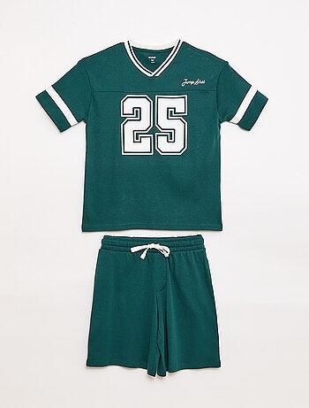 Conjunto de pijama de manga corta en algodón