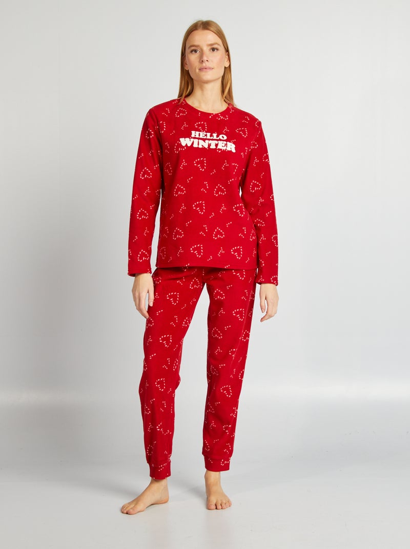 Conjunto de pijama de Navidad - 2 piezas ROJO - Kiabi