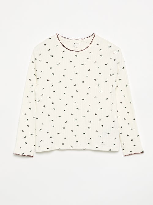 Conjunto de pijama de Navidad para niña de 3 piezas - Camiseta + pantalón + chaleco - Kiabi