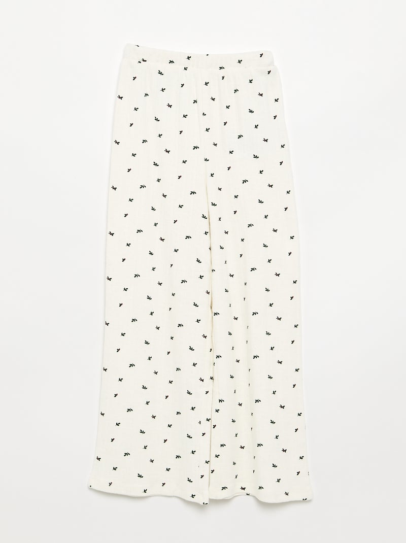 Conjunto de pijama de Navidad para niña de 3 piezas - Camiseta + pantalón + chaleco Crudo - Kiabi