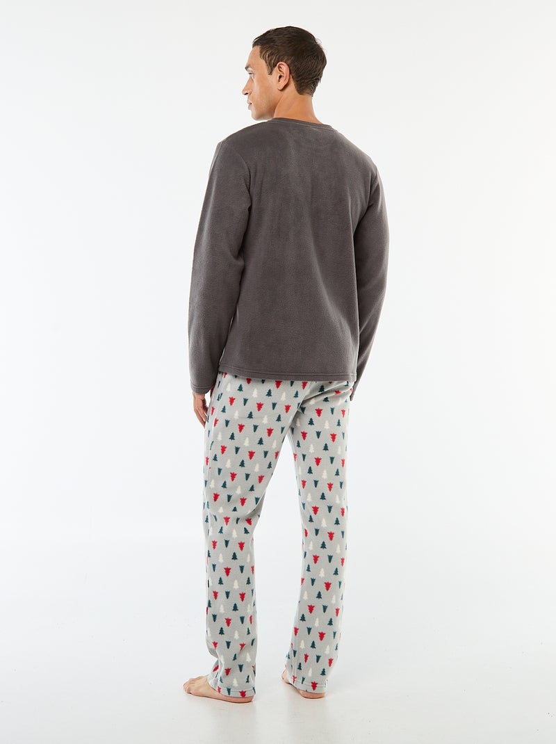 Conjunto de pijama de navidad polar Gris - Kiabi
