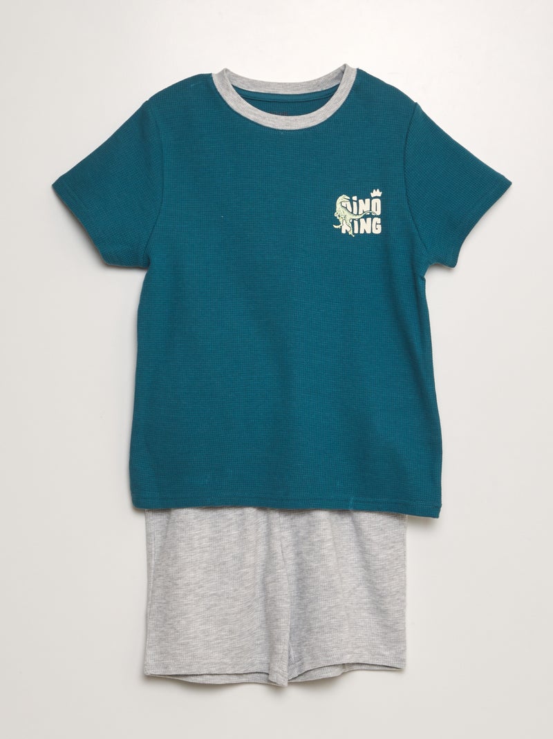 Conjunto de pijama de nido de abeja - 2 piezas VERDE - Kiabi