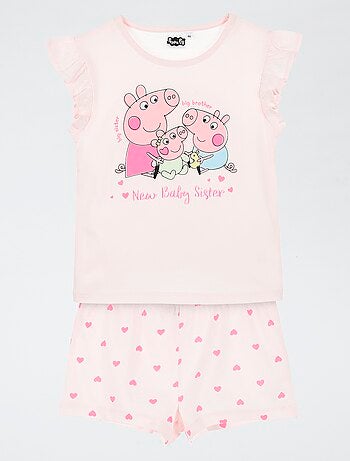 Conjunto de pijama de pantalón corto + camiseta 'Peppa Pig' - 2 piezas