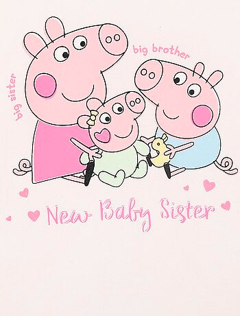 Conjunto de pijama de pantalón corto + camiseta 'Peppa Pig' - 2 piezas