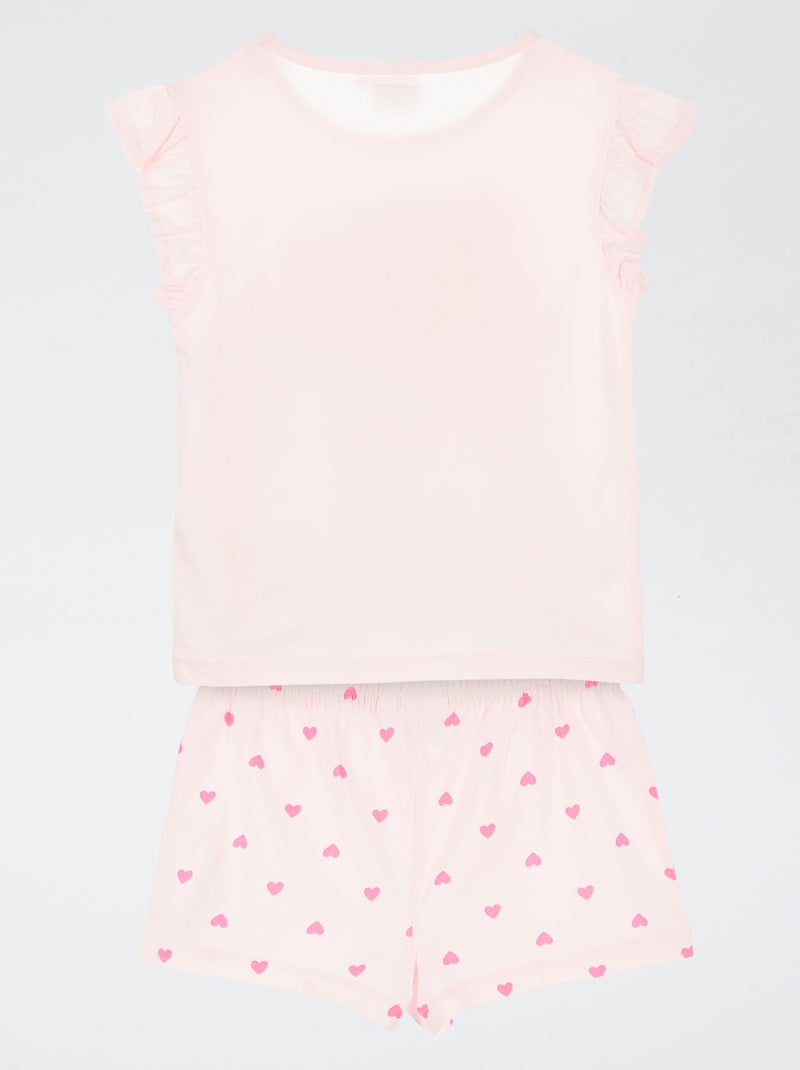 Conjunto de pijama de pantalón corto + camiseta 'Peppa Pig' - 2 piezas Rosa - Kiabi