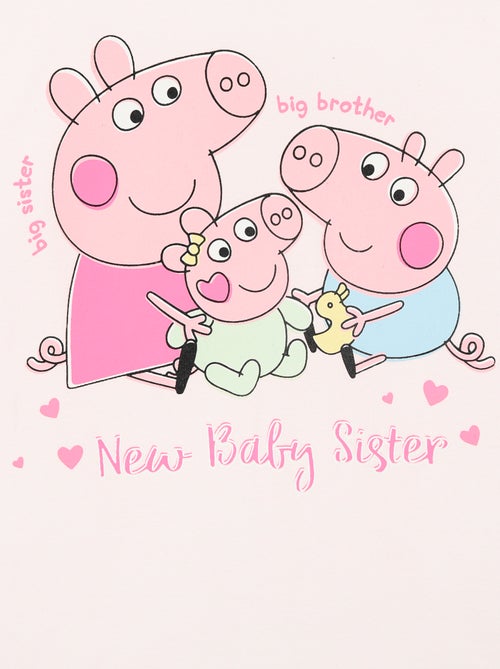 Conjunto de pijama de pantalón corto + camiseta 'Peppa Pig' - 2 piezas - Kiabi