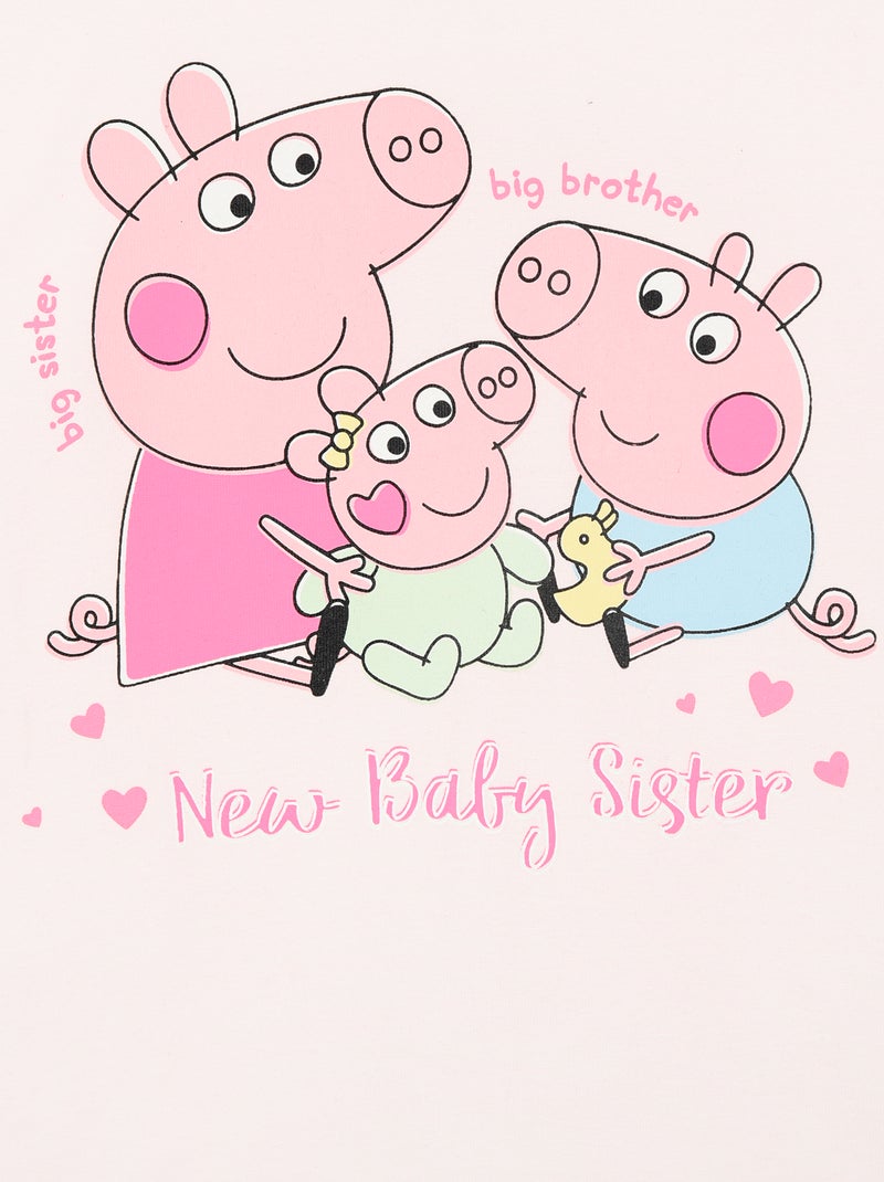 Conjunto de pijama de pantalón corto + camiseta 'Peppa Pig' - 2 piezas Rosa - Kiabi