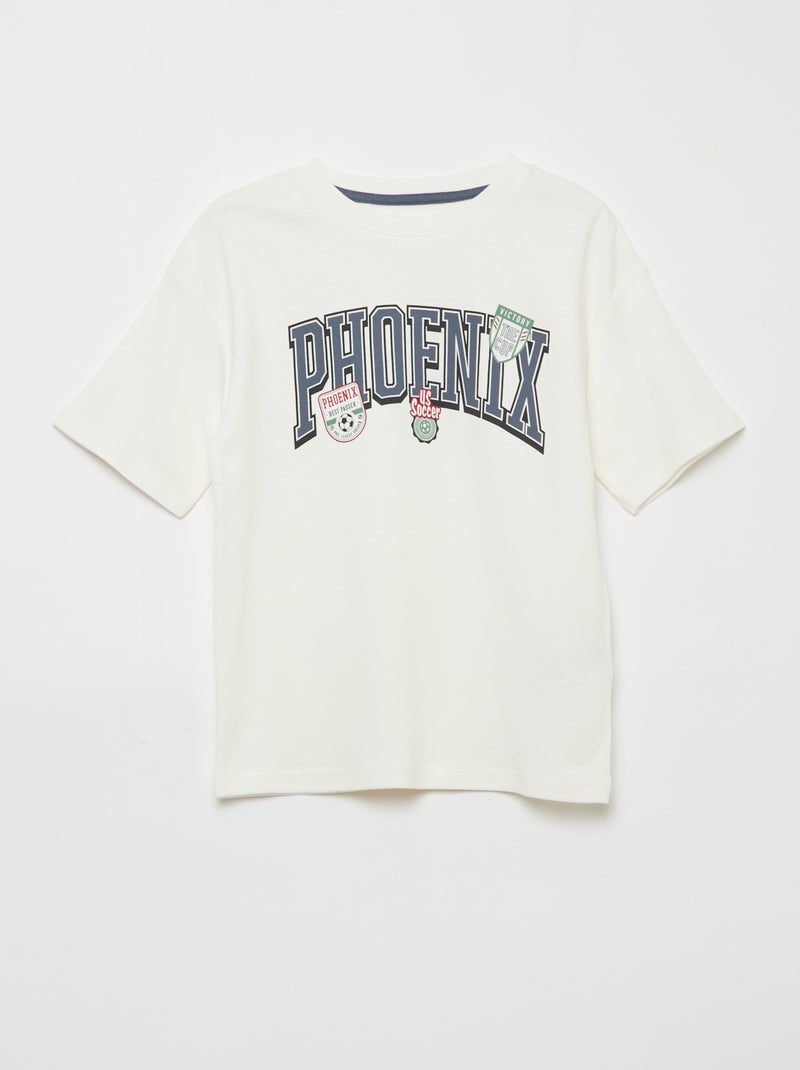 Conjunto de pijama de popelina - 2 piezas Blanco - Kiabi