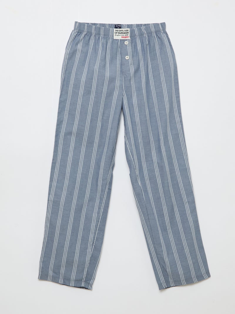 Conjunto de pijama de popelina - 2 piezas Blanco - Kiabi
