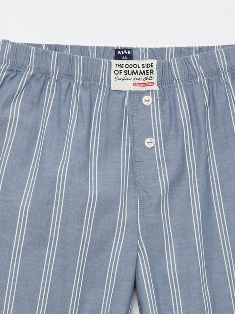 Conjunto de pijama de popelina - 2 piezas Blanco - Kiabi