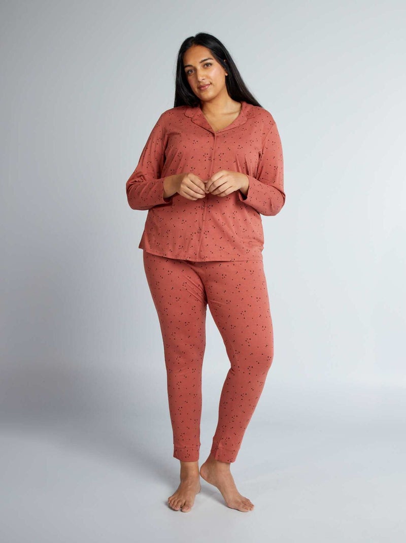 Conjunto de pijama de punto - 2 piezas ROJO - Kiabi