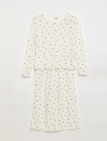 Conjunto de pijama de punto calado - 2 piezas