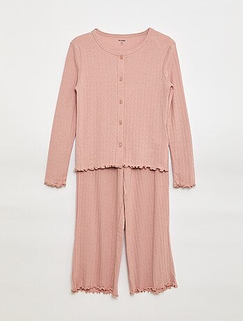 Conjunto de pijama de punto calado - 2 piezas