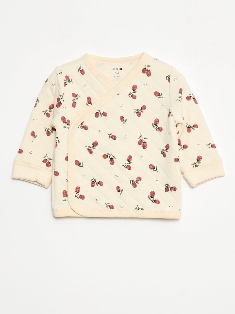 Conjunto de pijama de punto de algodón Blanco - Kiabi