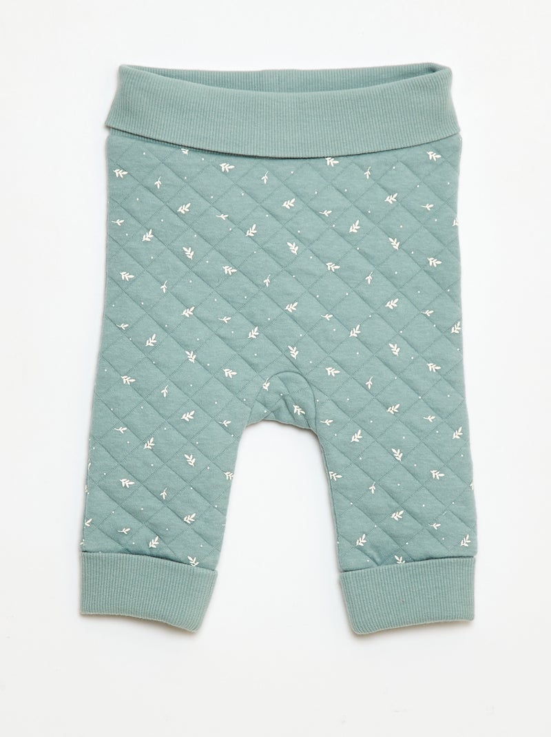 Conjunto de pijama de punto de algodón Verde - Kiabi