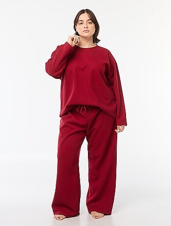 Conjunto de pijama de punto gofrado 2 piezas