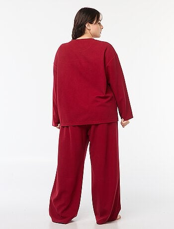 Conjunto de pijama de punto gofrado 2 piezas