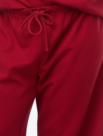 Conjunto de pijama de punto gofrado 2 piezas
