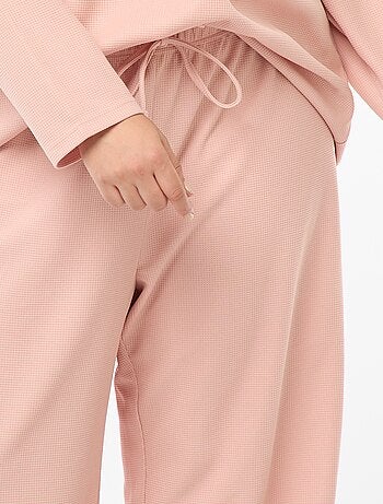 Conjunto de pijama de punto gofrado 2 piezas