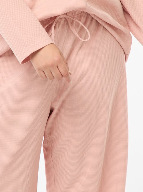 Conjunto de pijama de punto gofrado 2 piezas - Kiabi