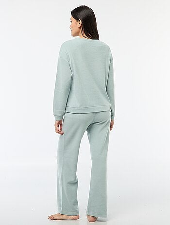 Conjunto de pijama de punto liso