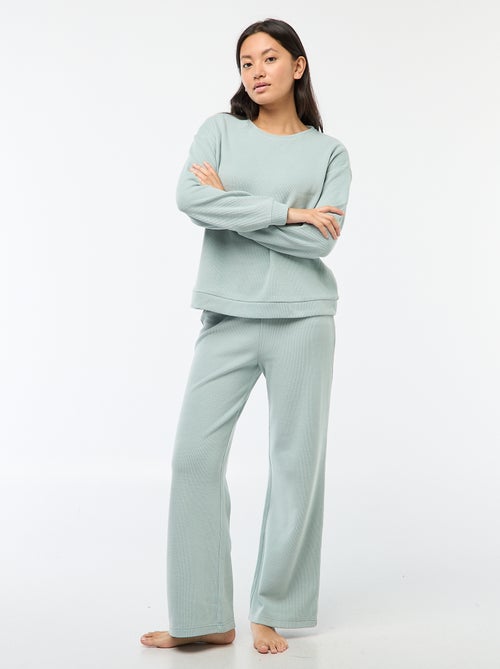 Conjunto de pijama de punto liso - Kiabi