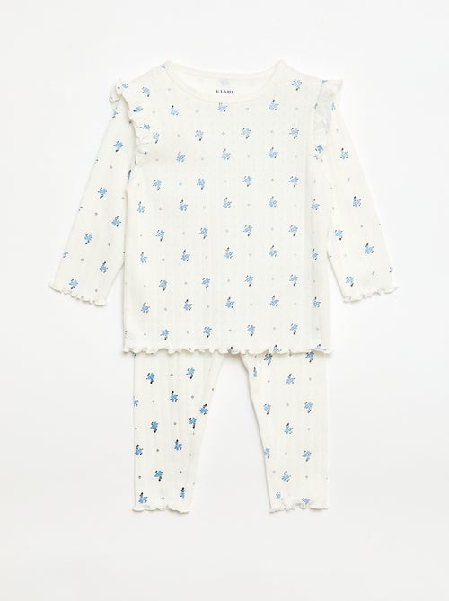 Conjunto de pijama de punto plumeti - 2 piezas - Kiabi