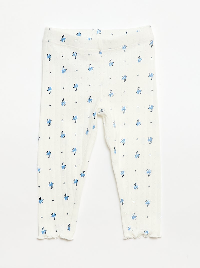 Conjunto de pijama de punto plumeti - 2 piezas Beige - Kiabi