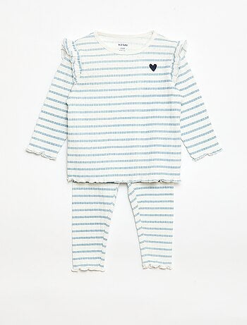 Conjunto de pijama de punto plumeti - 2 piezas