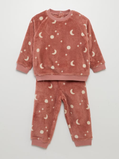 Conjunto de pijama de tejido polar - 2 piezas - Kiabi