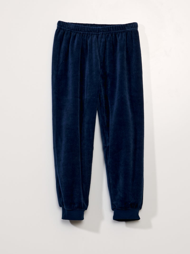 Conjunto de pijama de terciopelo  - 2 piezas AZUL - Kiabi